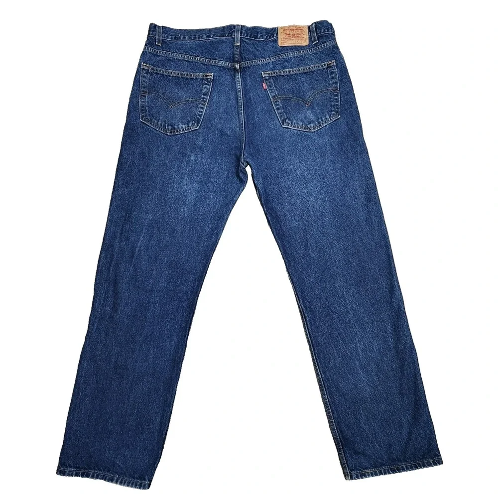VTG Levi's 505 Regular Fit Jeans Mens 42x32 (Fits 41x32) Blue Straight Denim Y2K